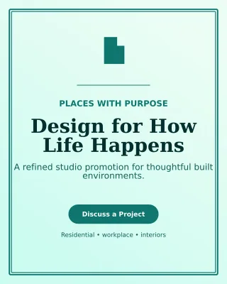 Luxe Architecture Studio Poster — editable white professional services template, instagram portrait
