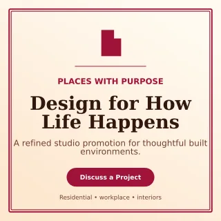 Luxe Architecture Studio Social Post — editable white professional services template, instagram post