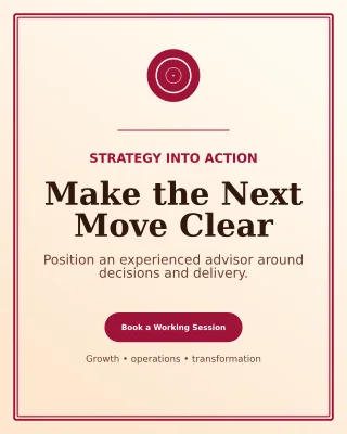 Luxe Business Consultant Poster — editable white professional services template, instagram portrait