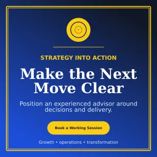 Luxe Business Consultant Social Post — editable blue professional services template, instagram post