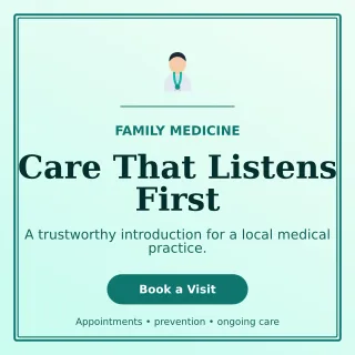 Luxe Doctor Practice Social Post — editable white professional services template, instagram post