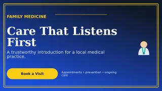 Luxe Doctor Practice Wide Ad — editable blue professional services template, youtube thumbnail