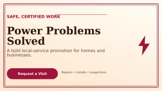Luxe Electrician Service Wide Ad — editable white professional services template, youtube thumbnail