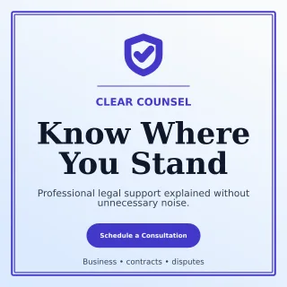 Luxe Legal Practice Social Post — editable white professional services template, instagram post