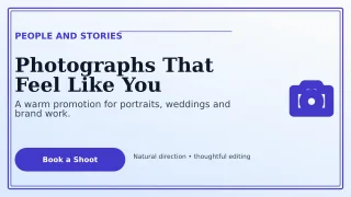 Luxe Photography Service Wide Ad — editable white professional services template, youtube thumbnail