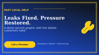 Luxe Plumbing Service Wide Ad — editable blue professional services template, youtube thumbnail