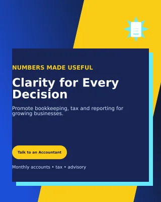 Neo Accounting Service Poster — editable blue professional services template, instagram portrait