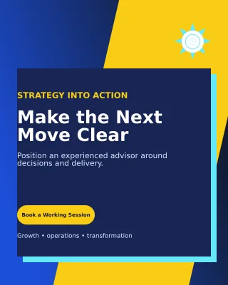 Neo Business Consultant Poster — editable blue professional services template, instagram portrait