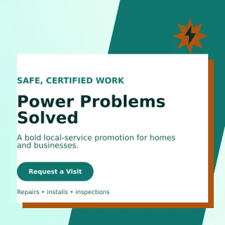 Neo Electrician Service Social Post — editable white professional services template, instagram post