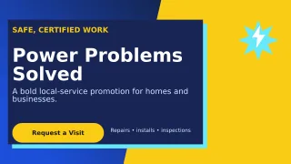 Neo Electrician Service Wide Ad — editable blue professional services template, youtube thumbnail