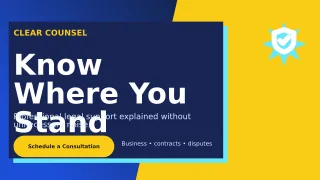 Neo Legal Practice Wide Ad — editable blue professional services template, youtube thumbnail