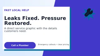 Neo Plumbing Service Wide Ad — editable white professional services template, youtube thumbnail