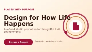 Orbit Architecture Studio Wide Ad — editable white professional services template, youtube thumbnail