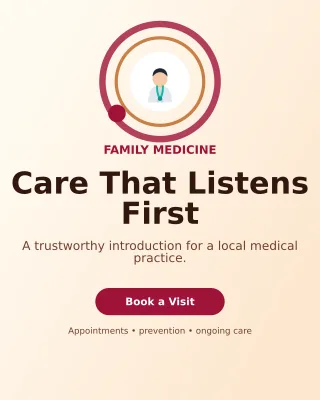 Orbit Doctor Practice Poster — editable white professional services template, instagram portrait