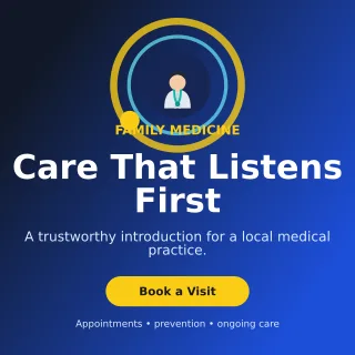 Orbit Doctor Practice Social Post — editable blue professional services template, instagram post