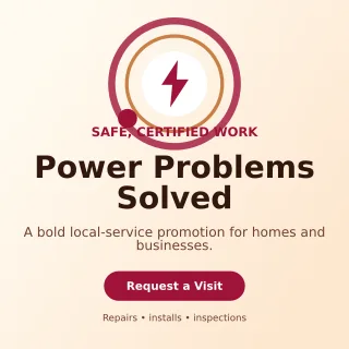 Orbit Electrician Service Social Post — editable white professional services template, instagram post