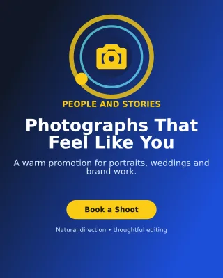 Orbit Photography Service Poster — editable blue professional services template, instagram portrait
