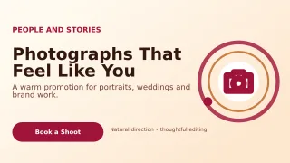Orbit Photography Service Wide Ad — editable white professional services template, youtube thumbnail