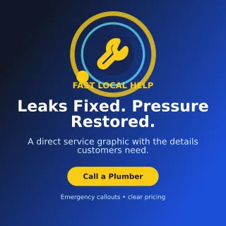 Orbit Plumbing Service Social Post — editable blue professional services template, instagram post