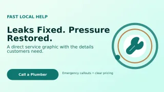 Orbit Plumbing Service Wide Ad — editable white professional services template, youtube thumbnail