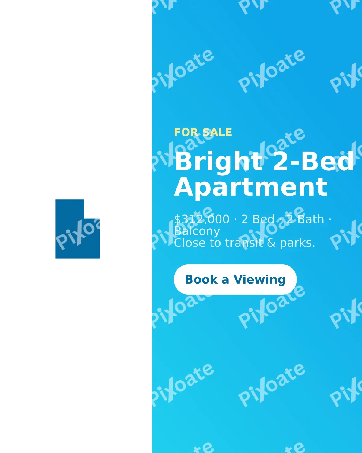 Apartment for Sale Apartment for Sale — editable blue professional services template, instagram portrait