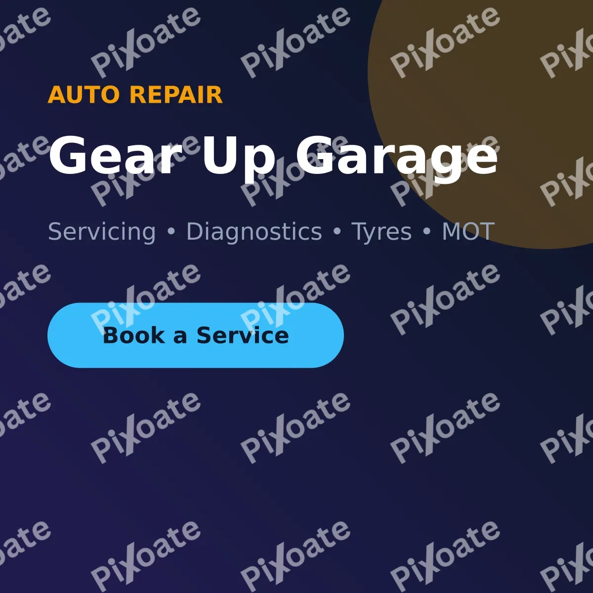 Auto Mechanic Auto Mechanic — editable blue professional services template, instagram post