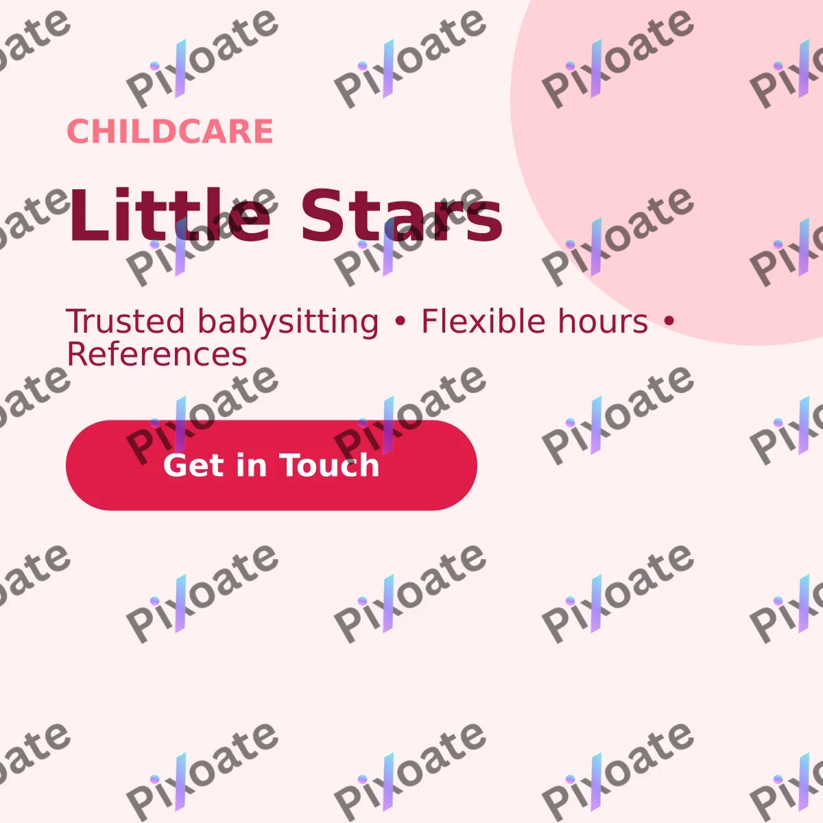 Babysitter / Nanny Babysitter / Nanny — editable white professional services template, instagram post