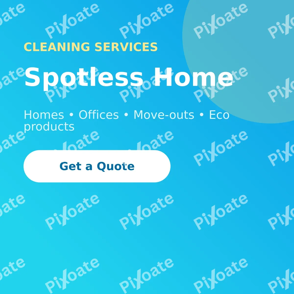 Cleaning Service Cleaning Service — editable blue professional services template, instagram post