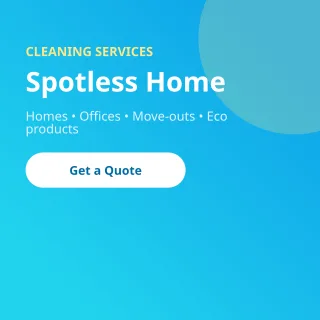 Cleaning Service — editable blue professional services template, instagram post