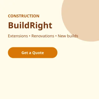 Construction — editable white professional services template, instagram post