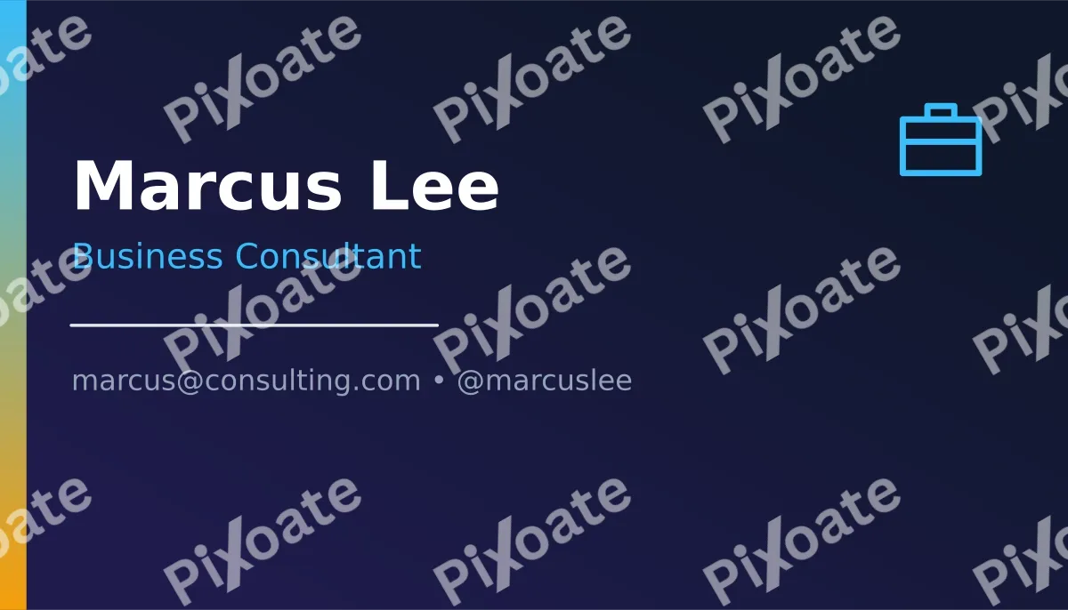 Consultant Card Consultant Card — editable blue professional services template, business card