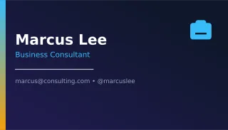 Consultant Card Consultant Card — editable blue professional services template, business card