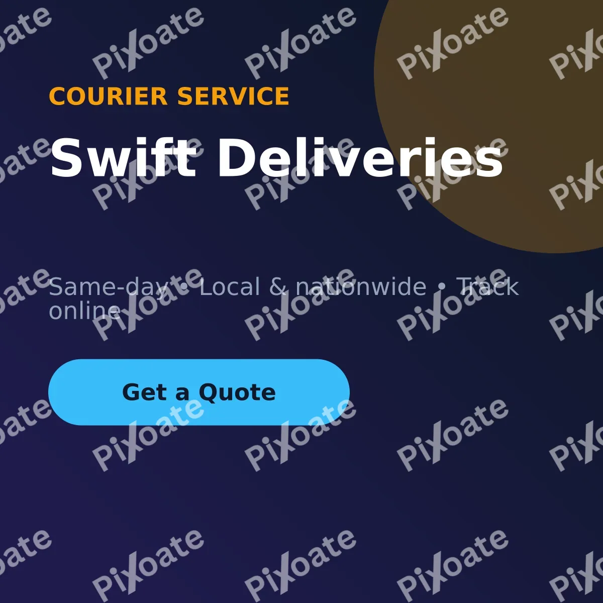 Courier Service Courier Service — editable blue professional services template, instagram post