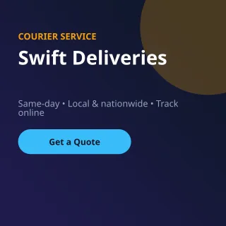 Courier Service — editable blue professional services template, instagram post