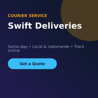 Courier Service — editable blue professional services template, instagram post