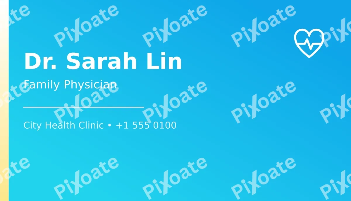 Doctor Card Doctor Card — editable blue professional services template, business card