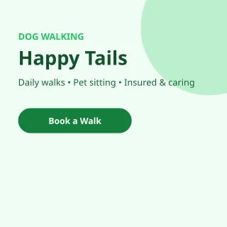 Dog Walking — editable white professional services template, instagram post