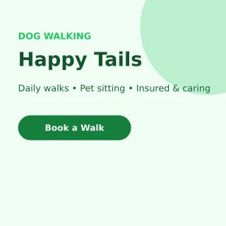 Dog Walking — editable white professional services template, instagram post