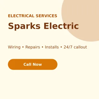 Electrician Services — editable white professional services template, instagram post