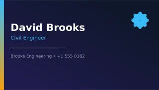 Engineer Card Engineer Card — editable blue professional services template, business card