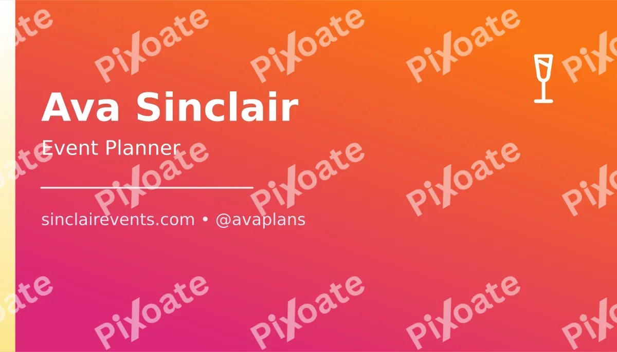 Event Planner Card Event Planner Card — editable pink professional services template, business card