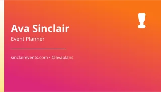 Event Planner Card — editable pink professional services template, business card
