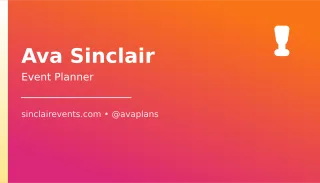Event Planner Card — editable pink professional services template, business card