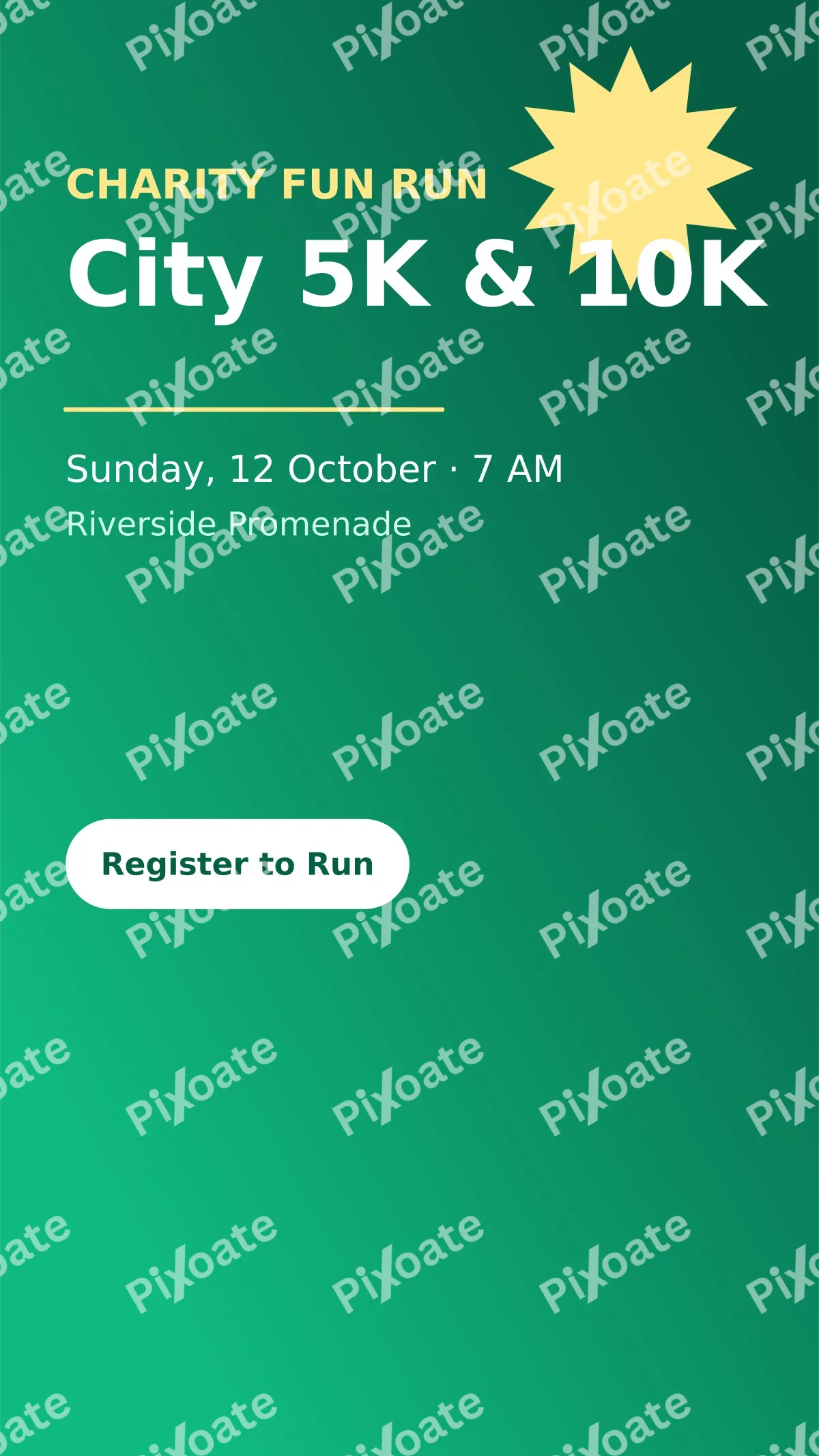 Fun Run Fun Run — editable green professional services template, story / reel