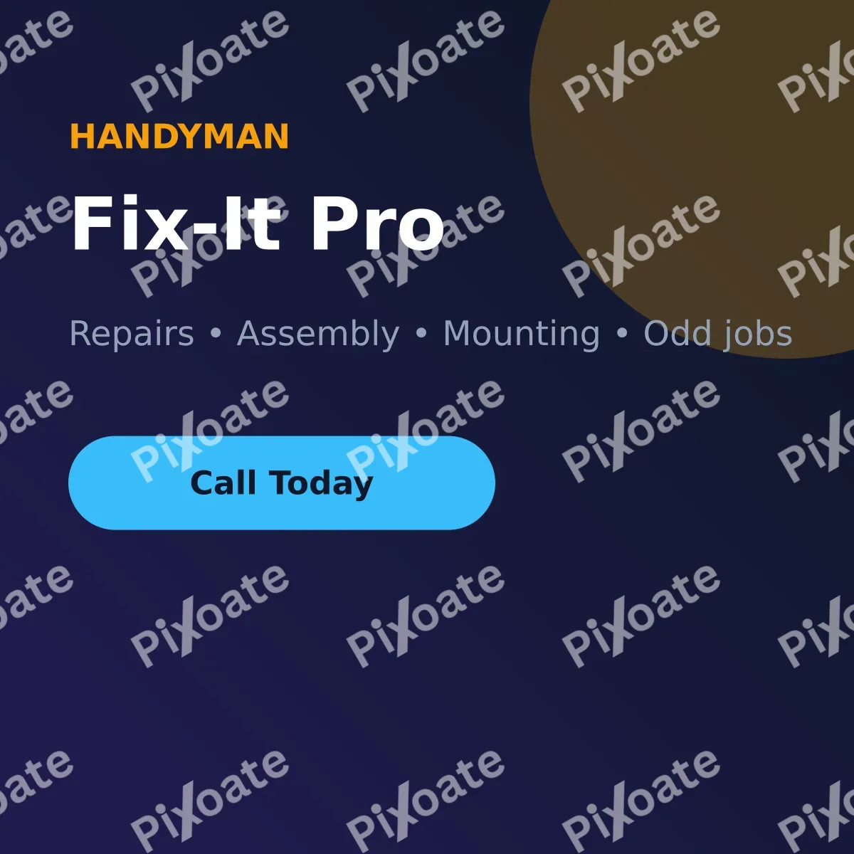 Handyman Services Handyman Services — editable blue professional services template, instagram post