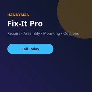 Handyman Services — editable blue professional services template, instagram post
