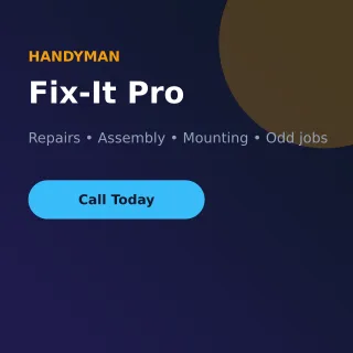 Handyman Services — editable blue professional services template, instagram post