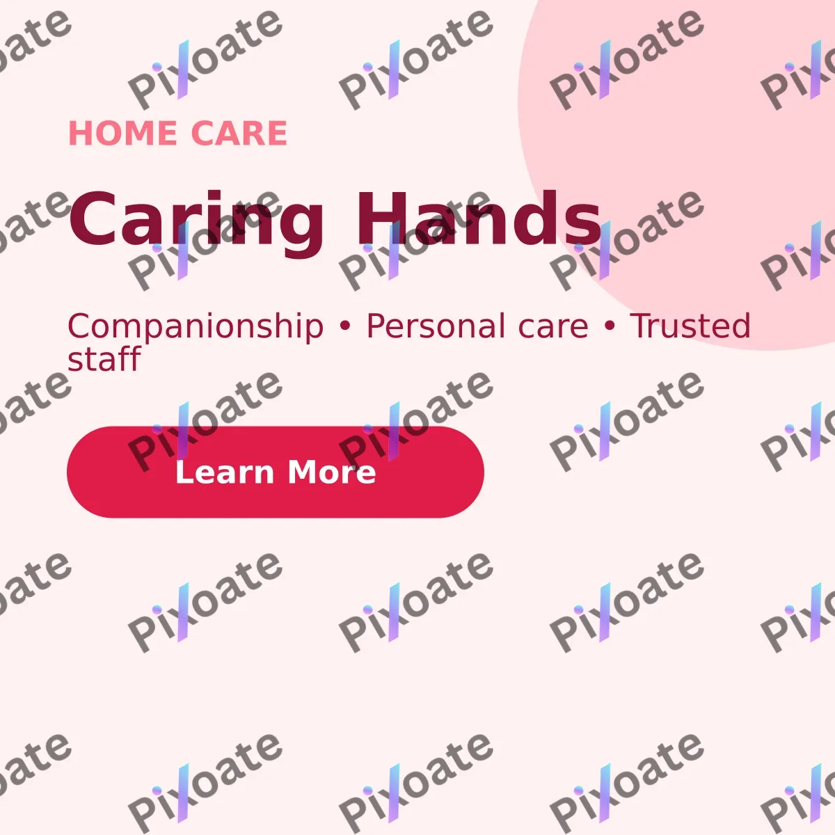 Home Care Home Care — editable white professional services template, instagram post