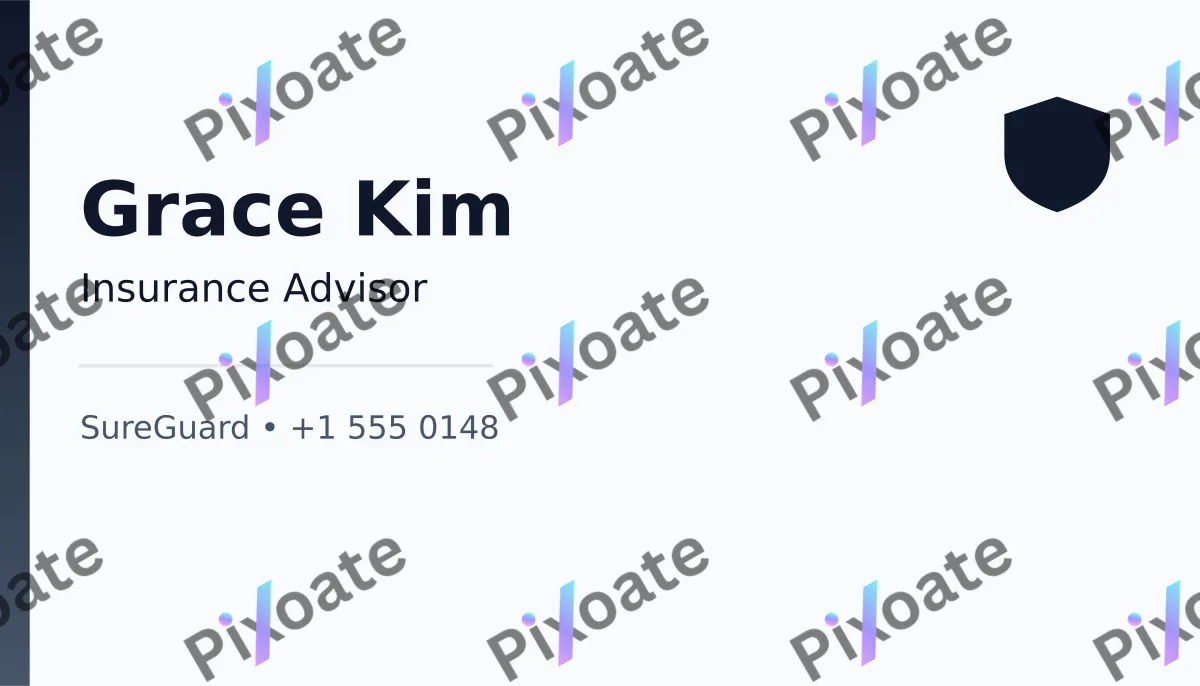 Insurance Advisor Insurance Advisor — editable white professional services template, business card