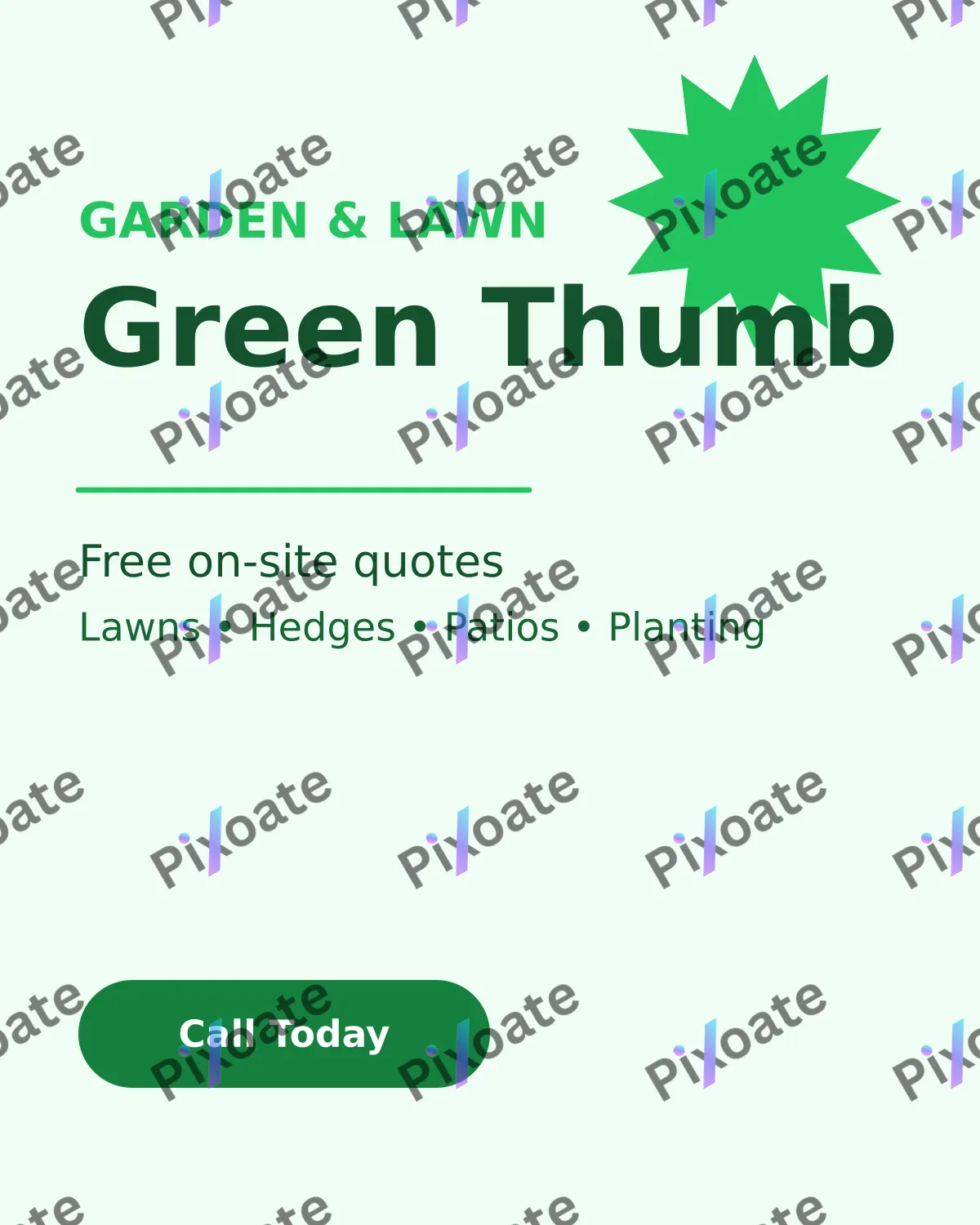 Landscaping Flyer Landscaping Flyer — editable white professional services template, instagram portrait